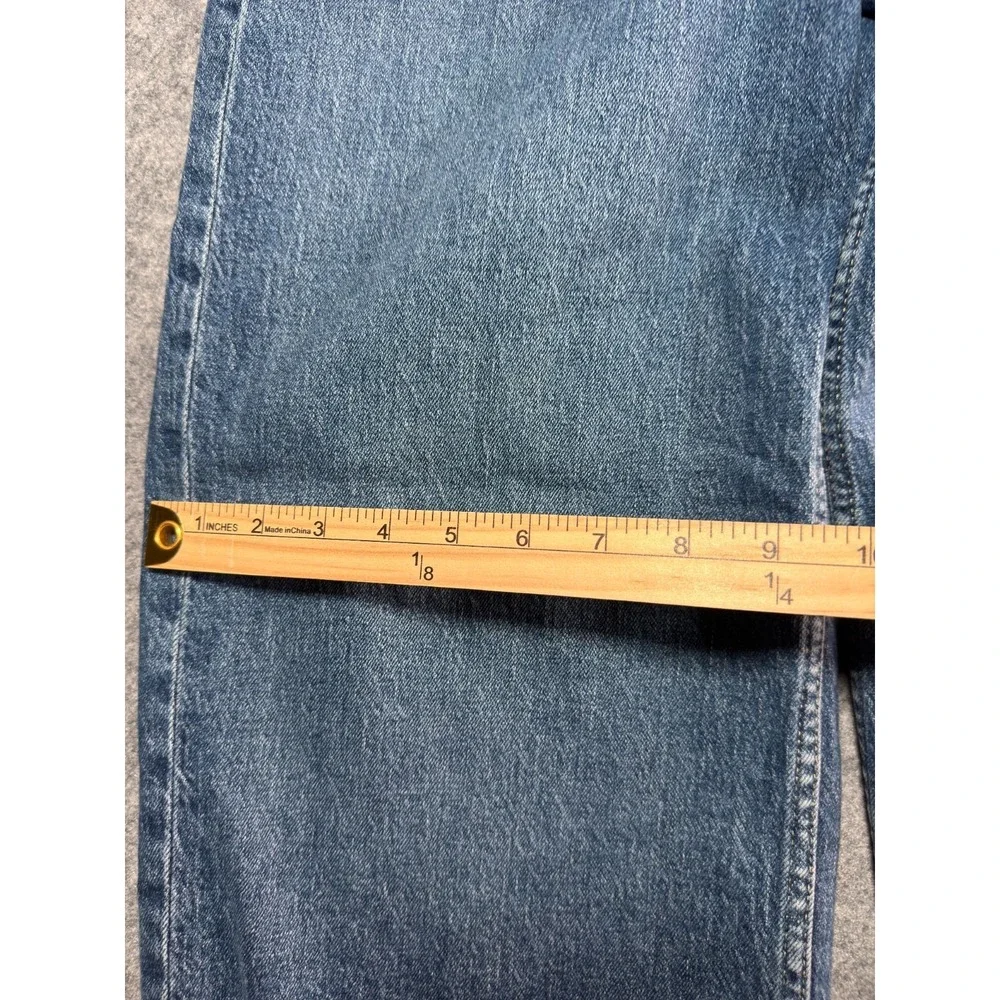 Lot Of 2 Free Assembly Jeans Womens 12 Blue Denim Preppy High Rise Straight Leg - Picture 5 of 8